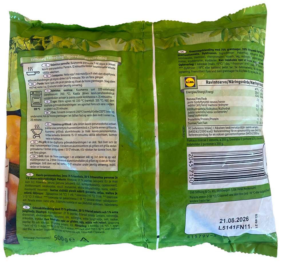 Mixed Barbecue Vegetables Freshona