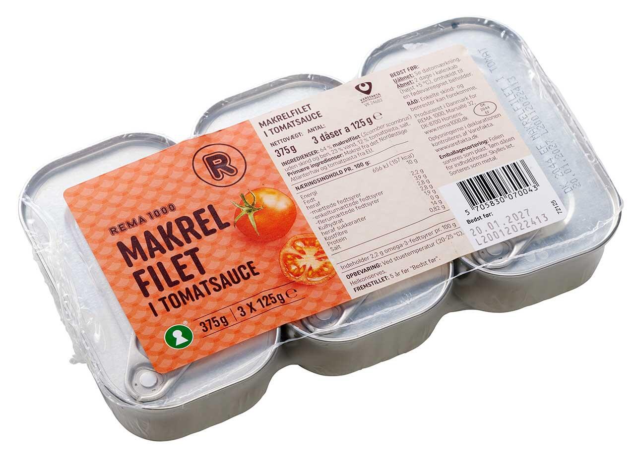 pludselig procent Undskyld mig Test: Rema 1000 Makrel Filet i tomatsauce | Forbrugerrådet Tænk