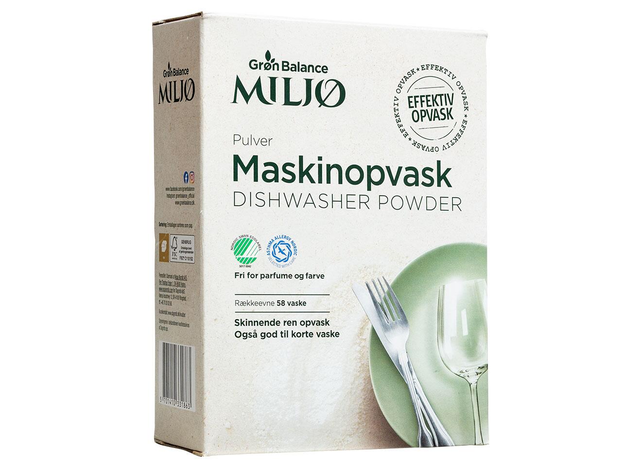 Maskinopvask pulver Grøn Balance