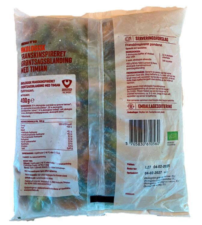 Økologisk franskinspireret grøntsagsblanding REMA 1000