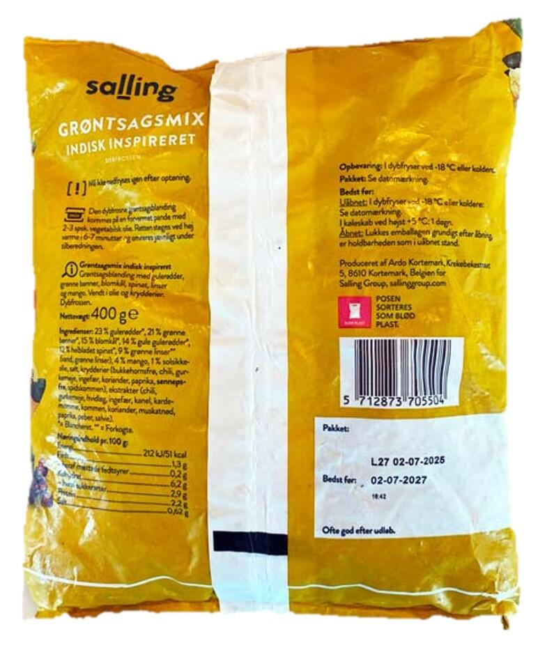 Grøntsagsmix indisk inspireret Salling