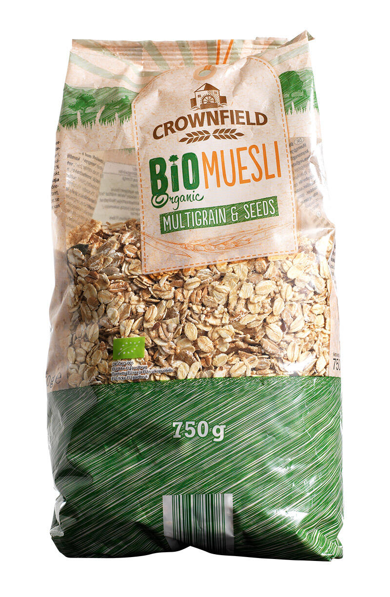 Crownfield Bio Organic Vollkorn Müsli Früchte Test: Crownfield Bio muesli multigrain & seeds | Forbrugerrådet Tænk