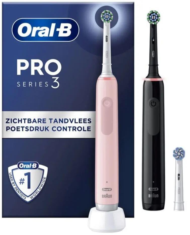 Pro 3 3900N CrossAction x3 Black & Pink Oral-B