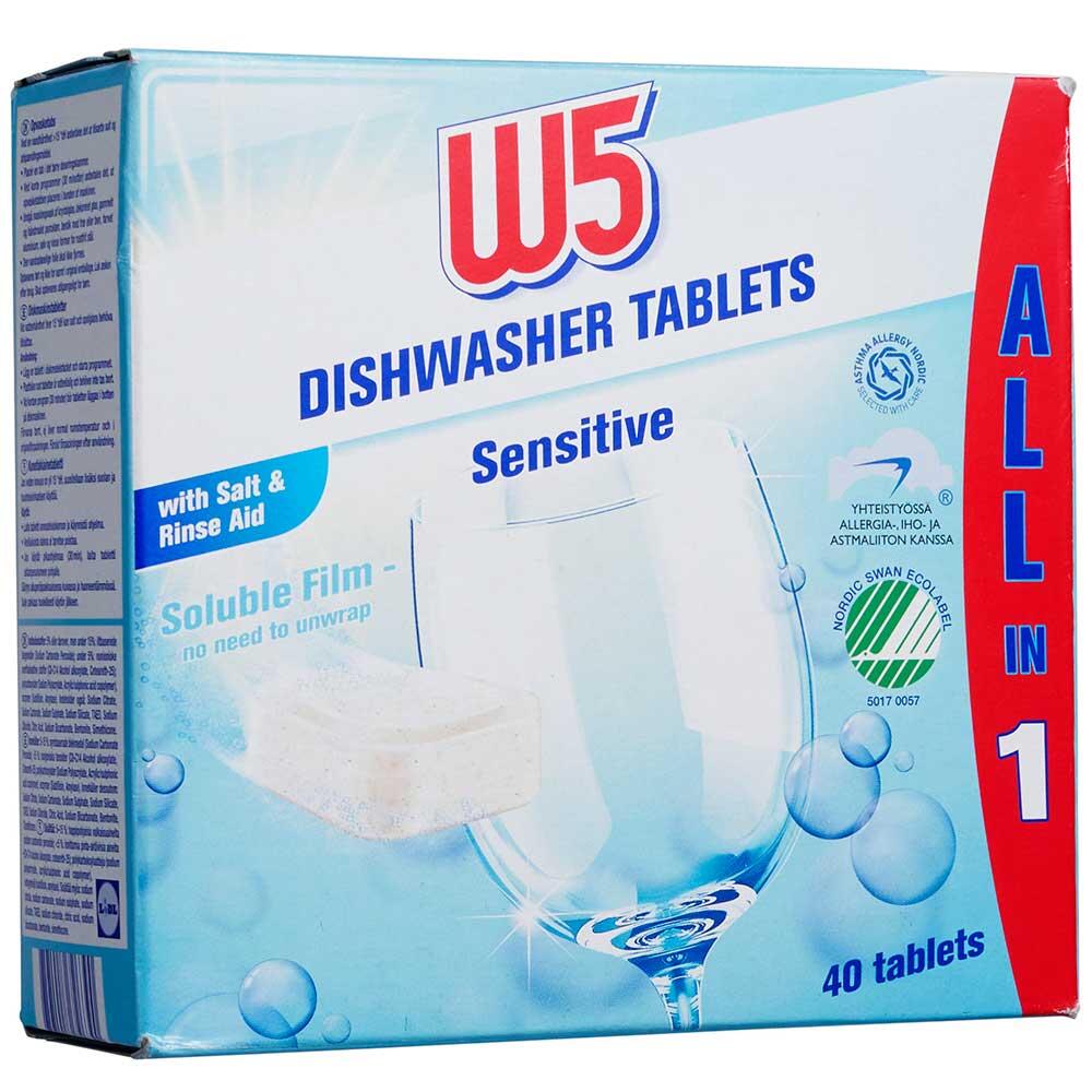 All in 1 Dishwasher tablets Sensitive W5