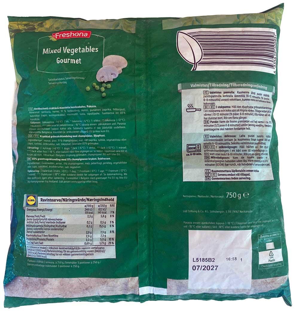 Mixed Vegetables Gourmet Freshona