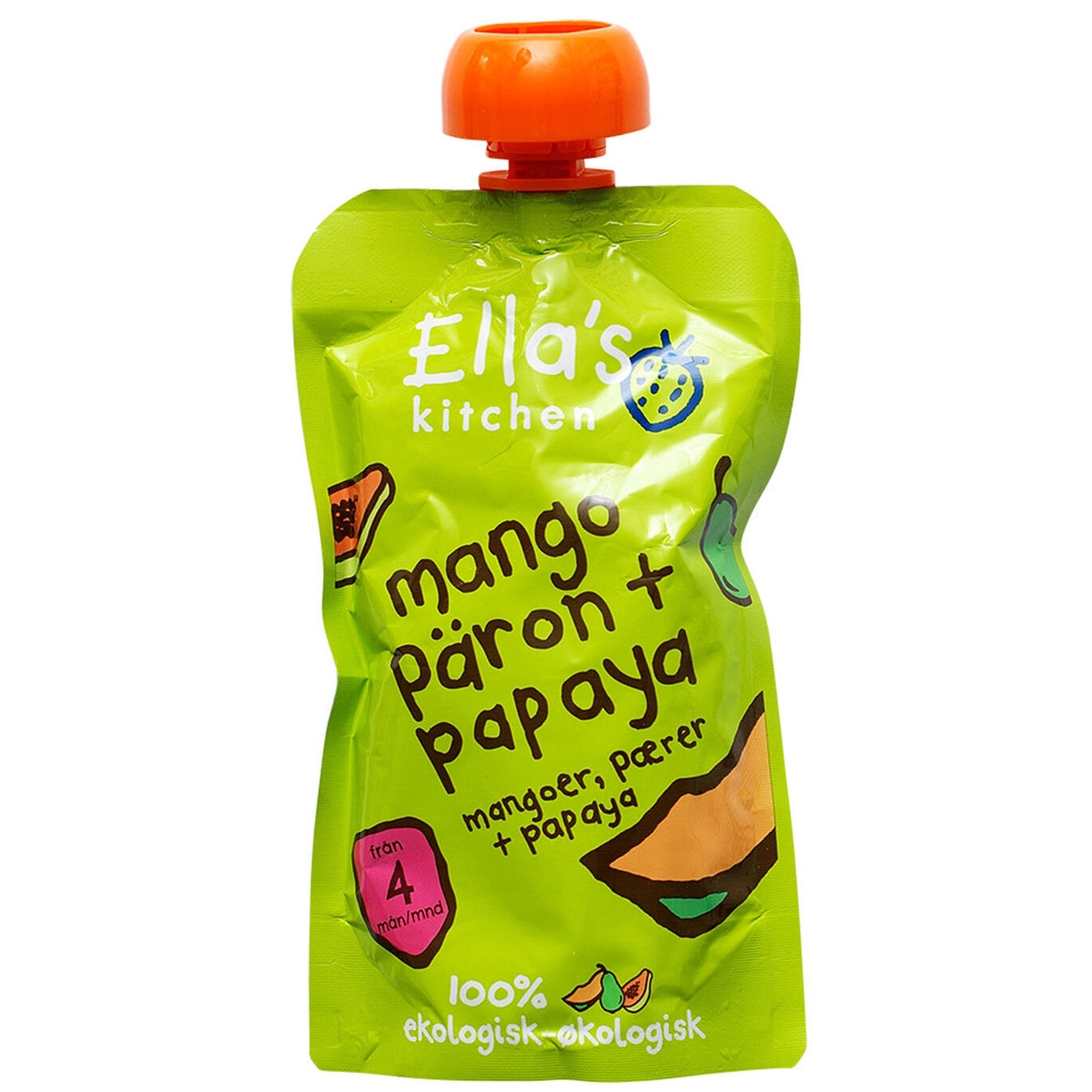 mangoes, pears + papayas Ella's kitchen