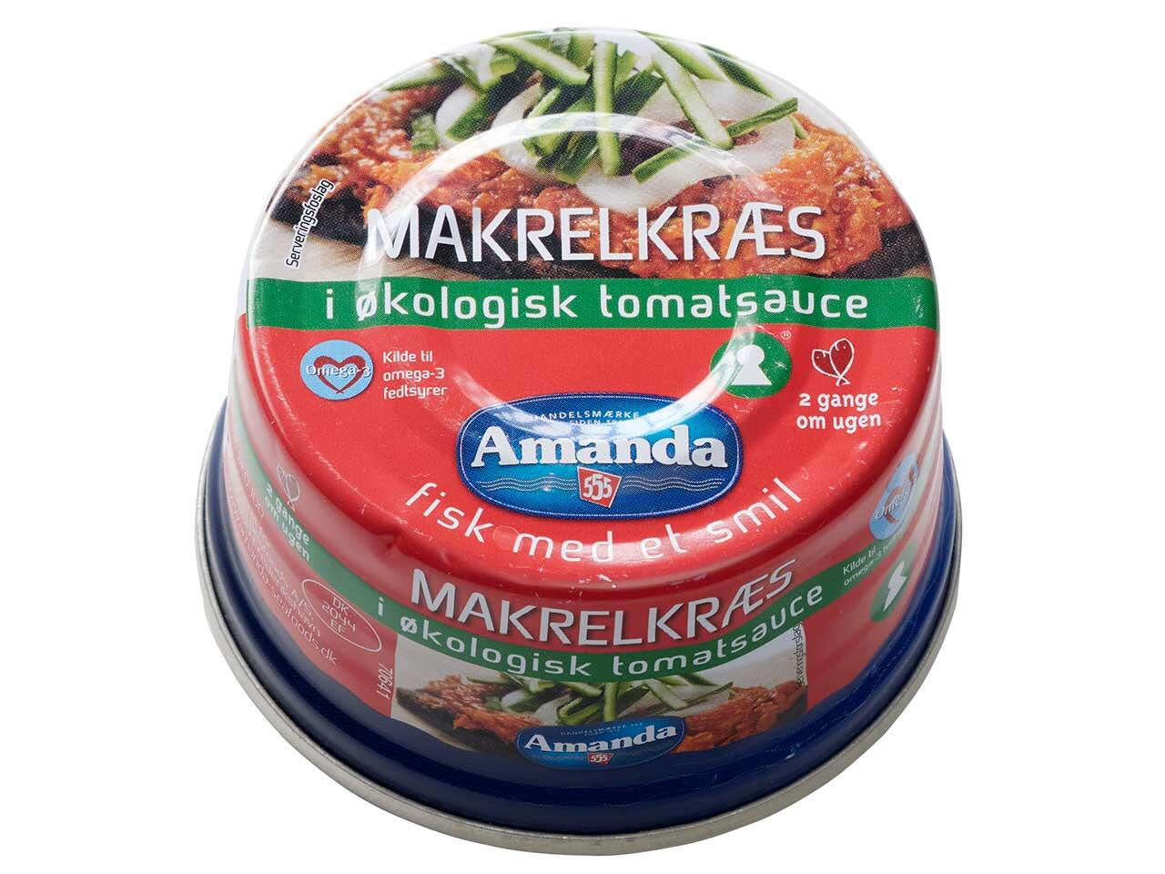 Makrel Kræs i økologisk tomatsauce Amanda