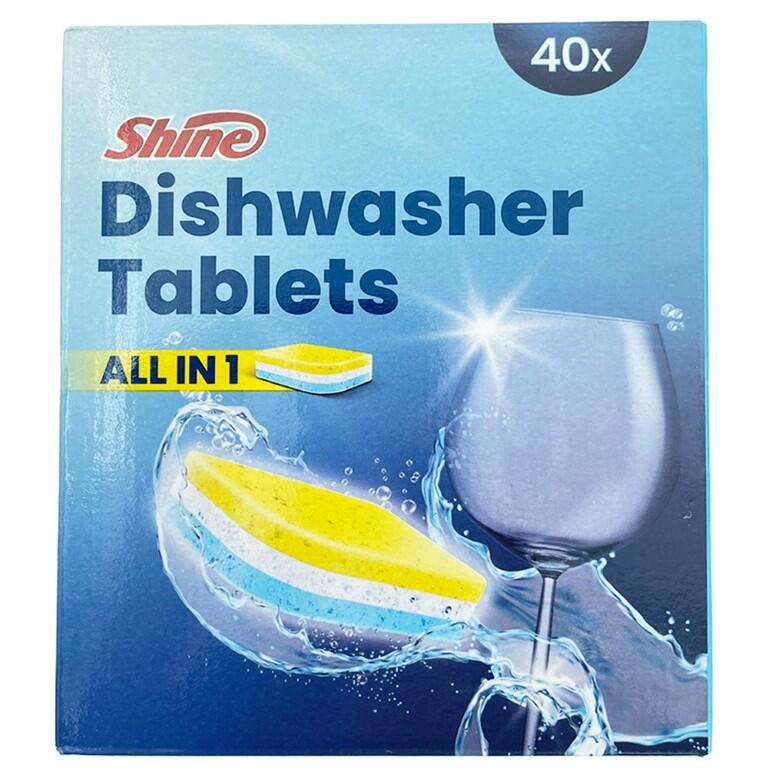 Dishwasher tablets, all in 1 Shine