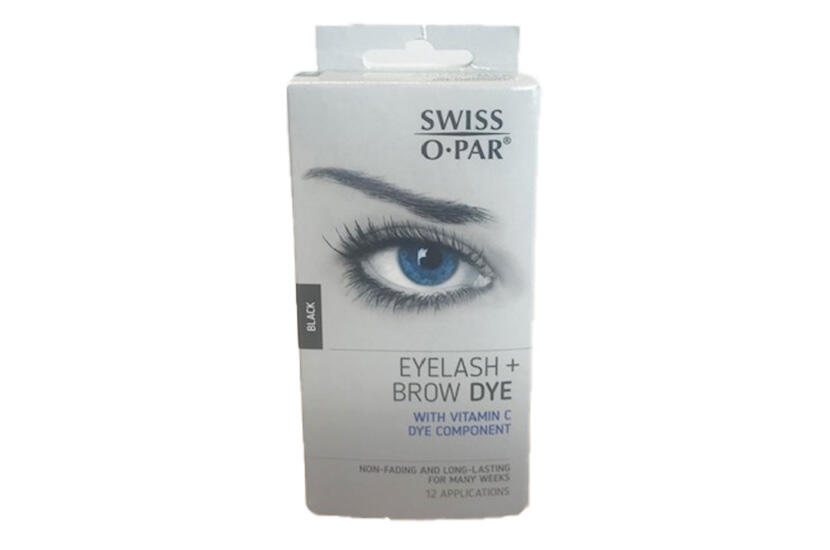 Eyelash + brow dye; black Swiss-O-Par