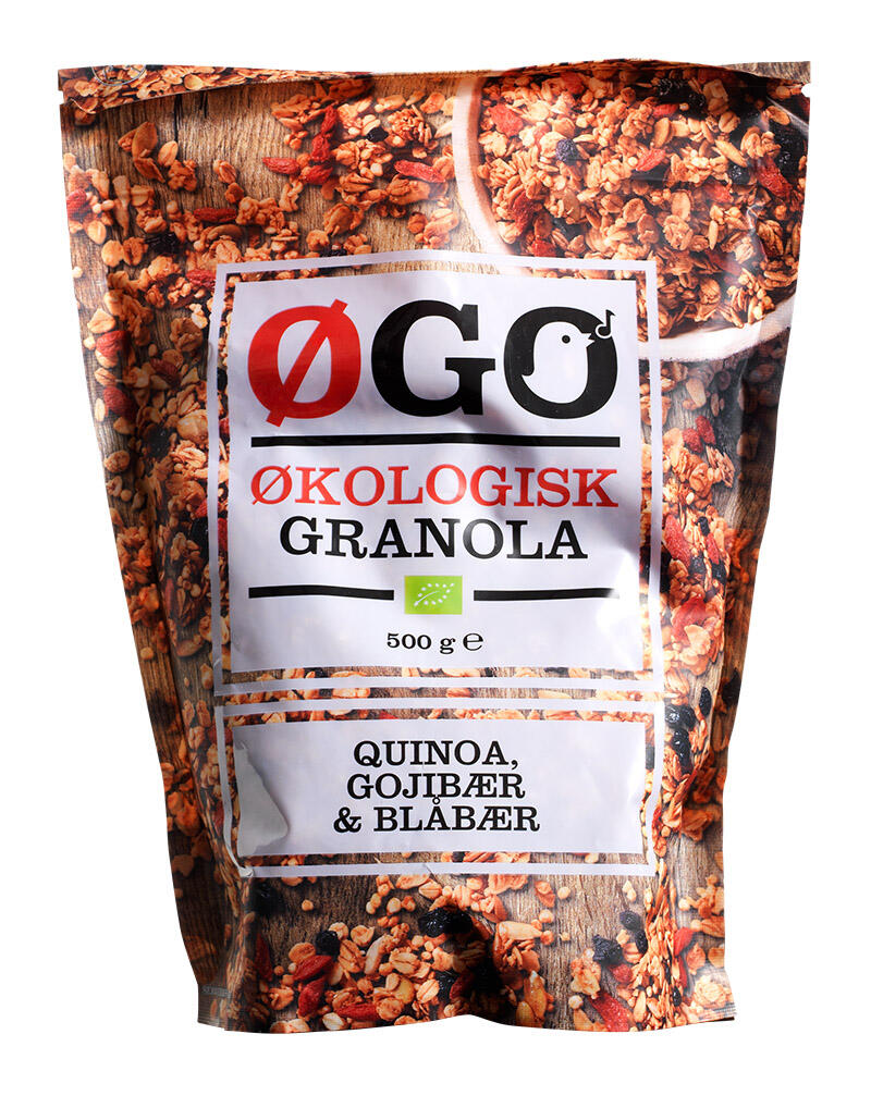 Økologisk granola quinoa, gojibær & blåbær Øgo