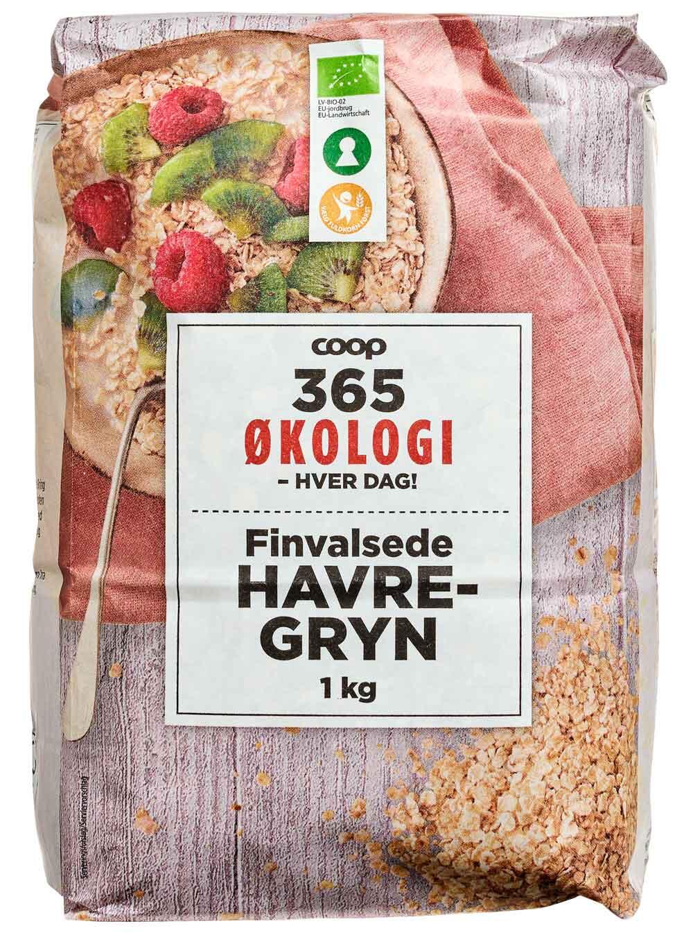 Finvalsede havregryn Coop 365 Økologi