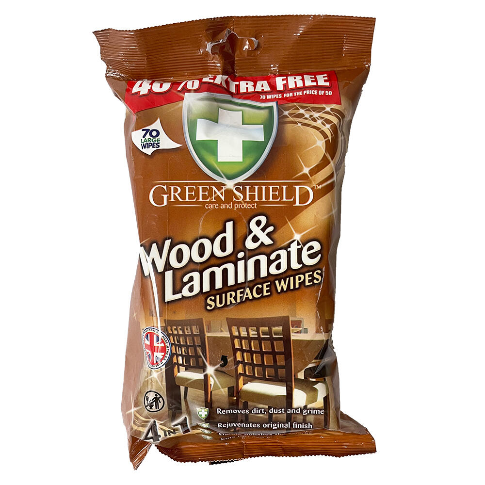 Wood & Laminate surface wipes Green Shield