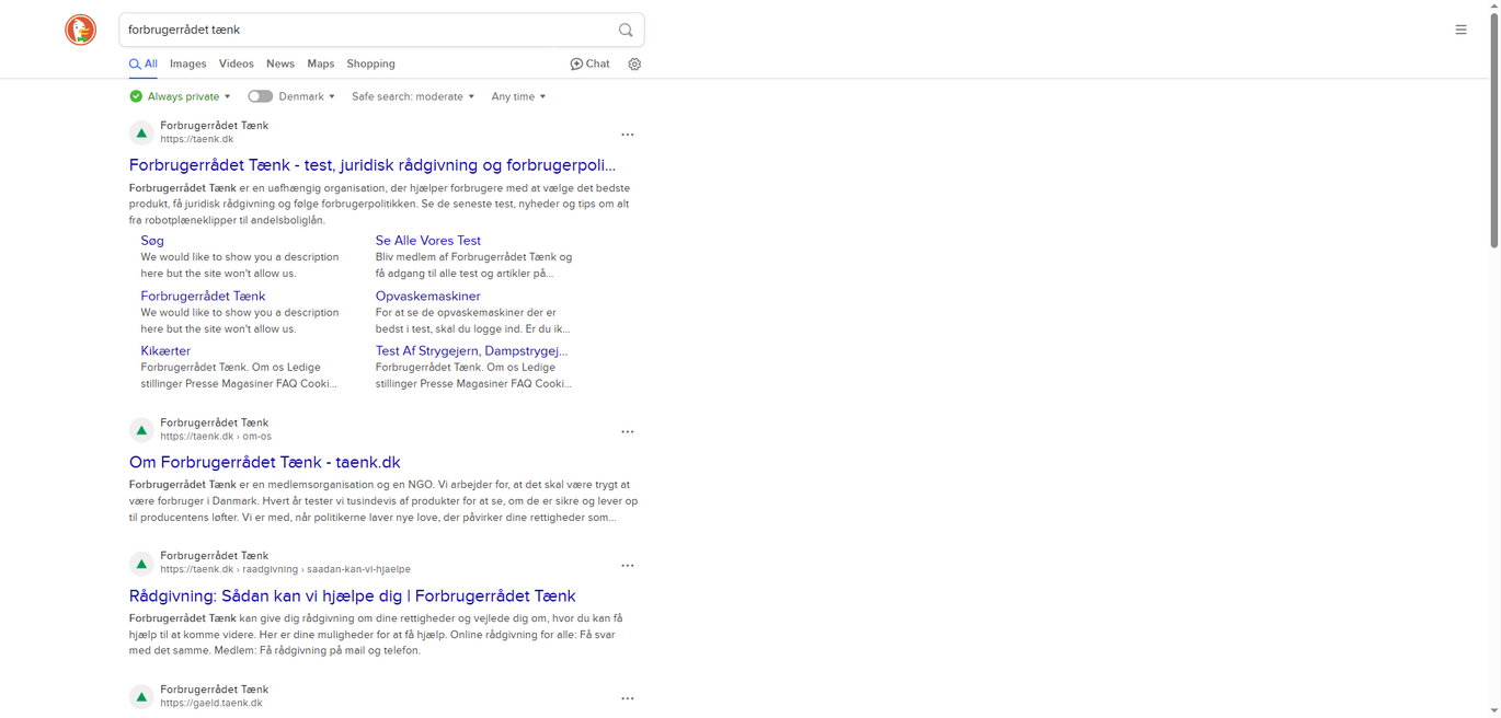 Søgemaskine DuckDuckGo