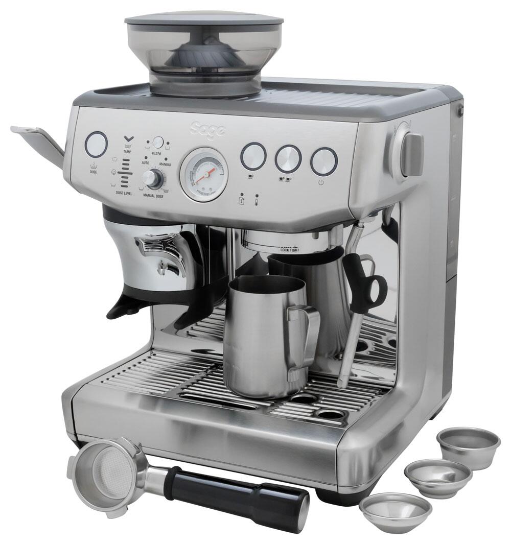 the Barista Express™ Impress SES876BSS Brushed Stainless Steel Sage