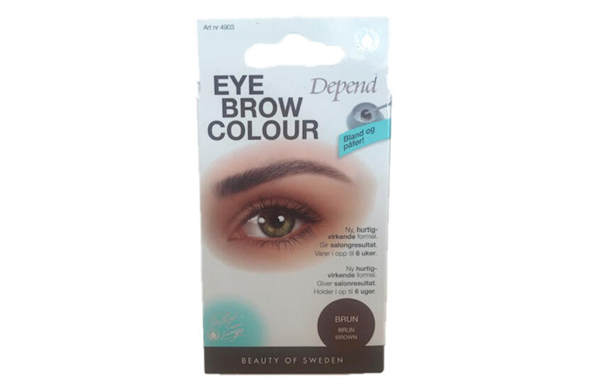 Eye brow colour; brun Depend