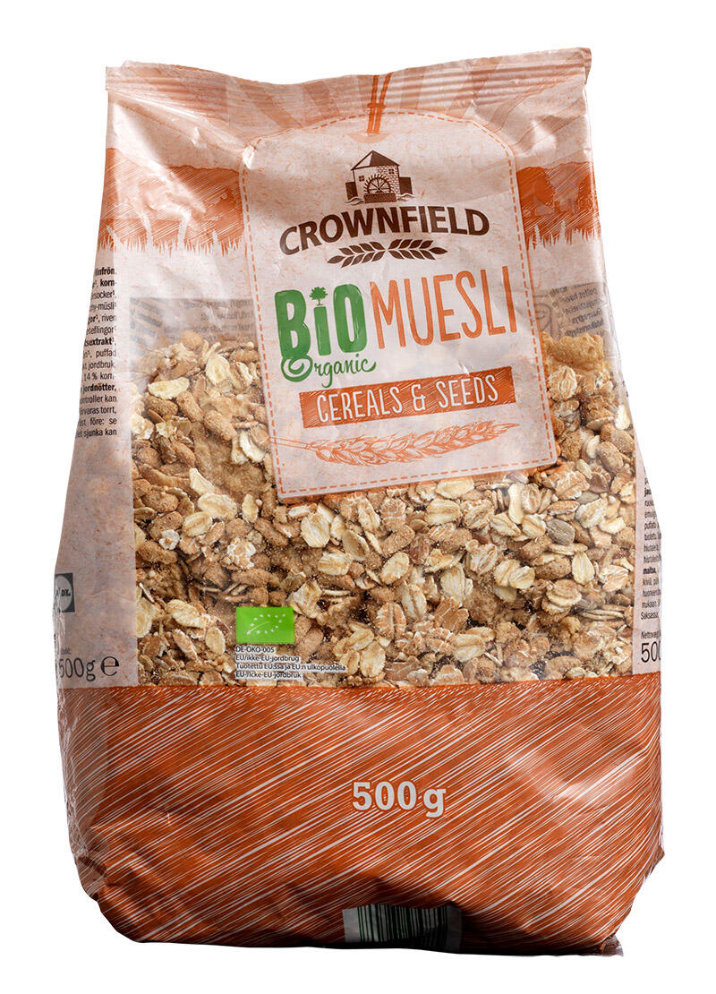 Bio muesli cereals and seeds Crownfield