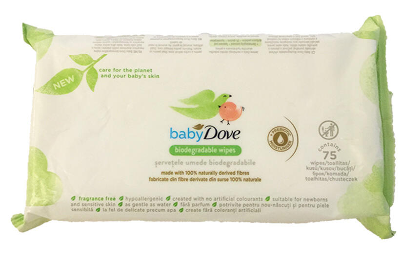 Baby biodegradable wipes Dove