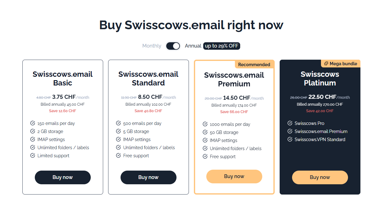 Emailudbyder Swisscows.email
