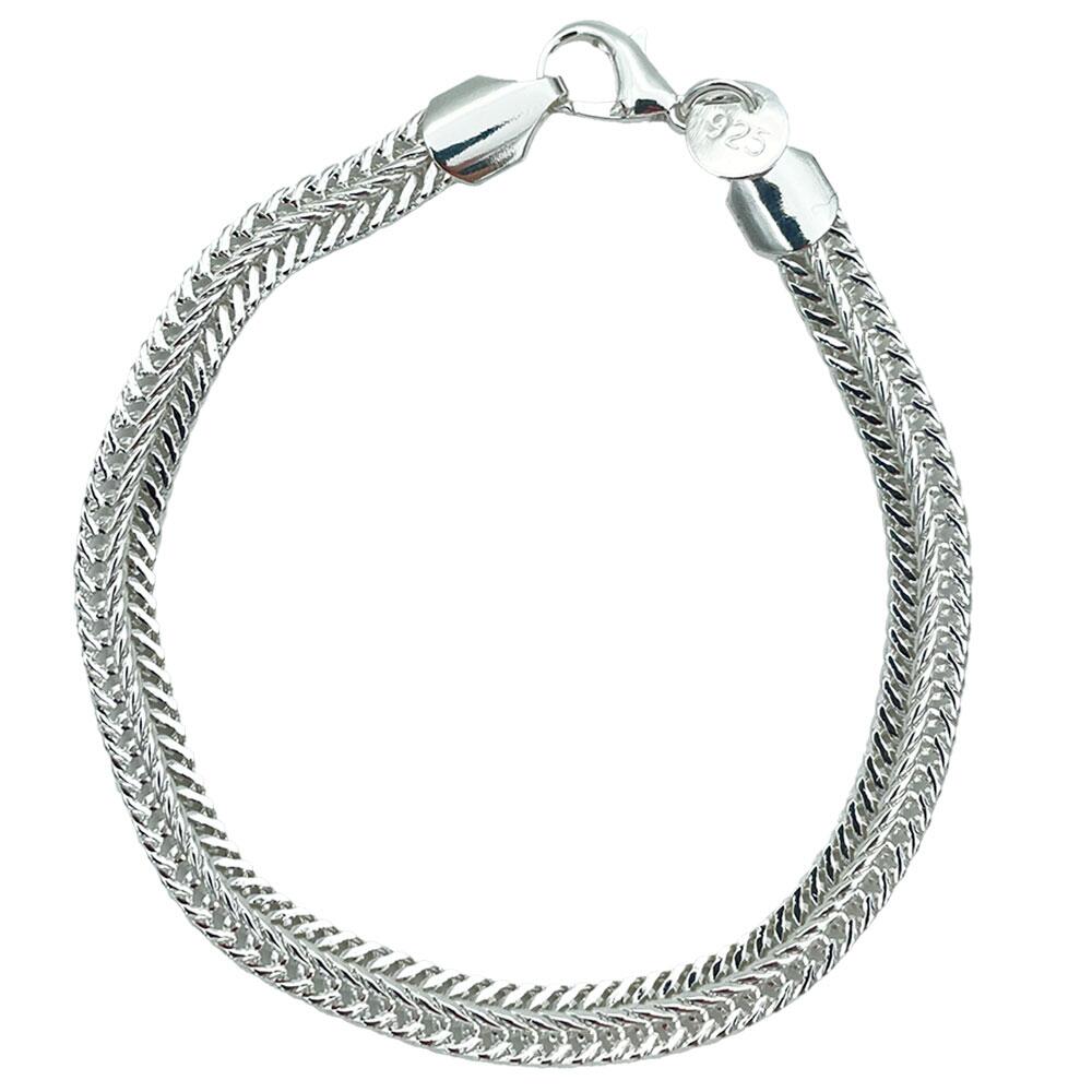 925 Sterling silver chain bracelet Ebay