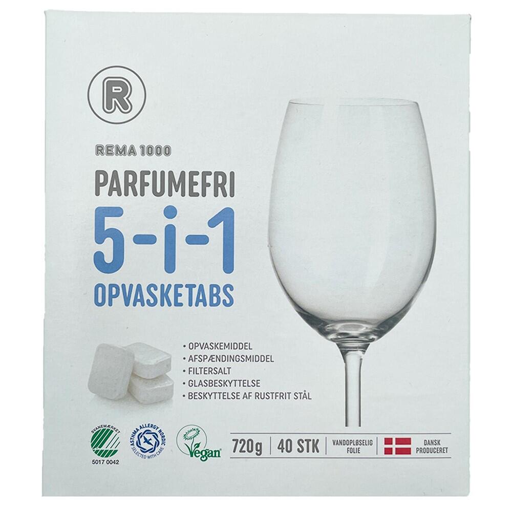 5-i-1 opvasketabs, parfumefri Rema 1000