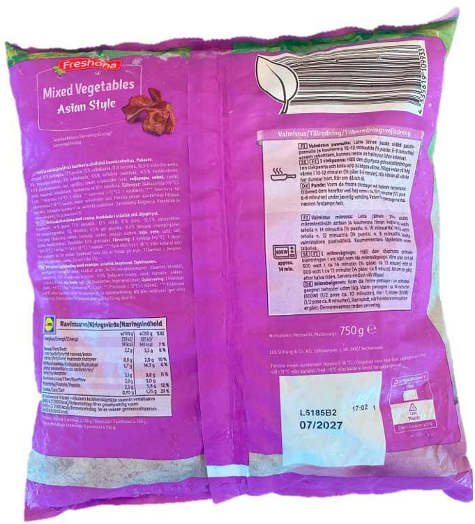 Mixed Vegetables Asian Style Freshona