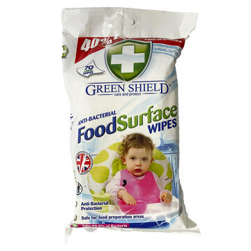 Anti-bacterial Food Surface Wipes Green Shield