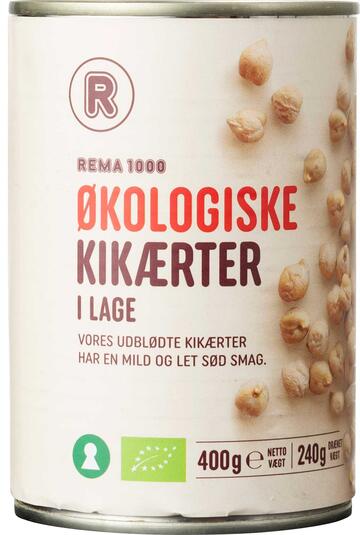 Økologiske kikærter i lageKikærter Rema 1000