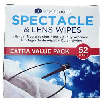 Spectacle & lens wipes Healthpoint