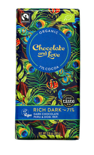 Rich dark 71 % Chocolate and Love