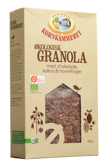 Kornkammeret Økologisk Granola med chokolade, kakao & havreflager