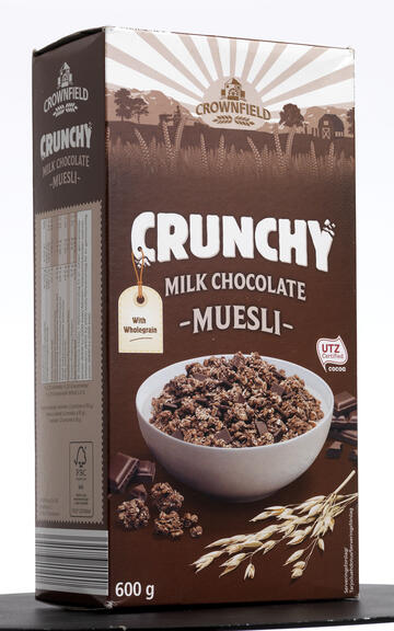 Crunchy milk chocolate muesli Crownfield
