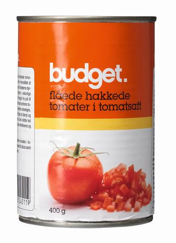 Flåede hakkede tomater i tomatsaft Budget