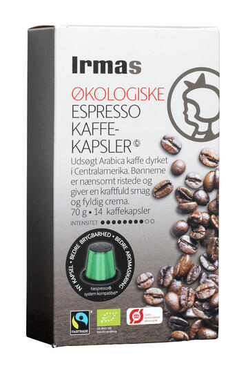 Irmas Økologiske Espresso Kaffekapsler