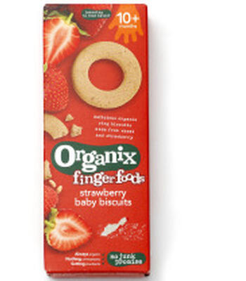 Organix Finger Foods Strawberry Baby biscuits