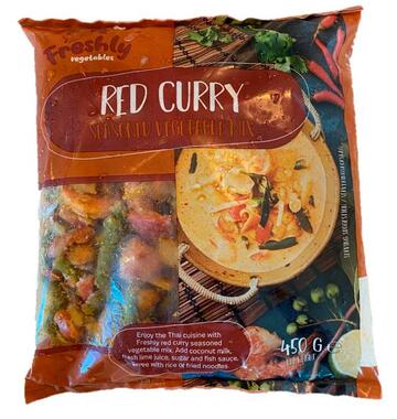 Freshly vegetables Red Curry - seasoned vegetable mix