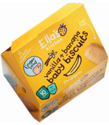 Ellas Kitchen Vanilla + banana Baby biscuits