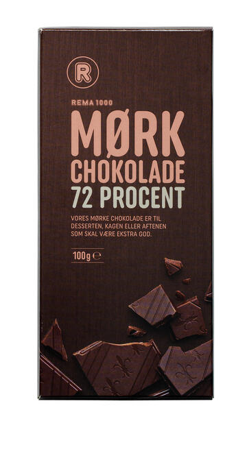 Rema 1000 Mørk chokolade, 72 procent