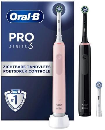 Pro 3 3900N CrossAction x3 Black & Pink Oral-B