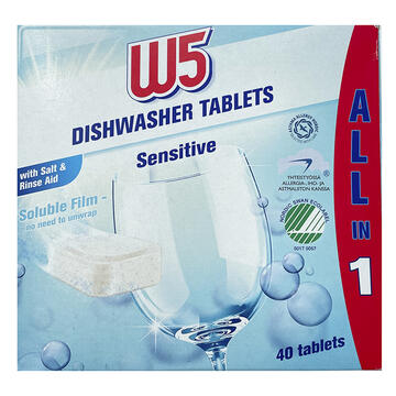 All in 1 Dishwasher tablets Sensitive W5