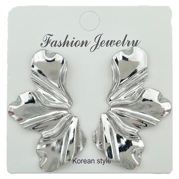 Shein Metallic flower design earrings