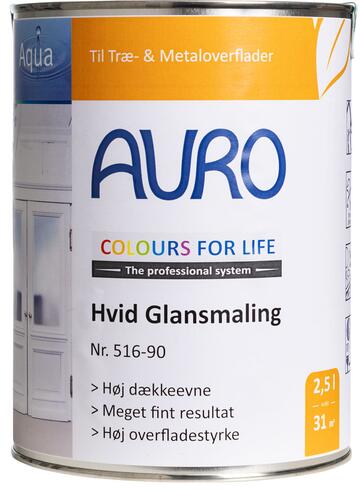 Hvid Glansmaling Nr 516-90 Auro