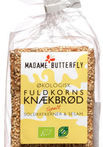 Madame butterfly Økologisk fuldkornsknækbrød spelt, solsikkekerner & sesam