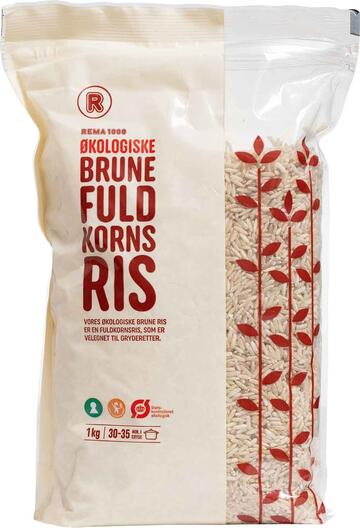 Økologiske Brune Fuldkornsris Rema 1000