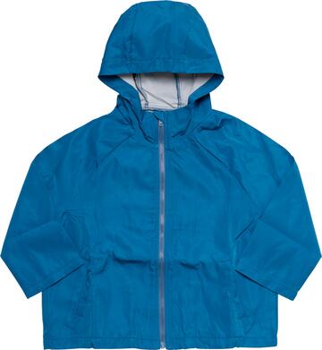 Shein THE HAPPY LOOK Young Boys' Solid Blue Hooded Raglan Sleeve Pocket Outdoor Sports Casual Windbreaker Jacket For Fall/Winter
