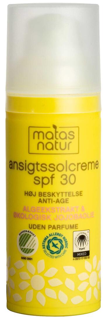 Ansigtssolcreme SPF 30 Matas Natur