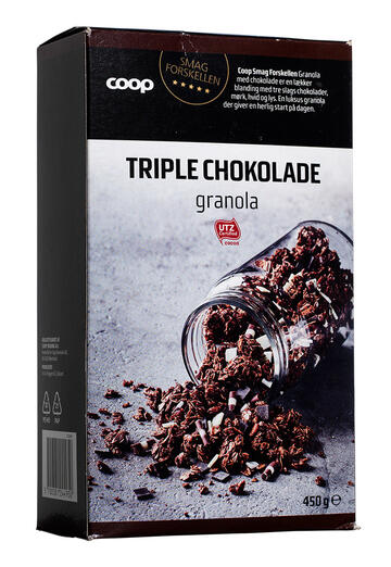 Triple chokolade granola COOP smag forskellen