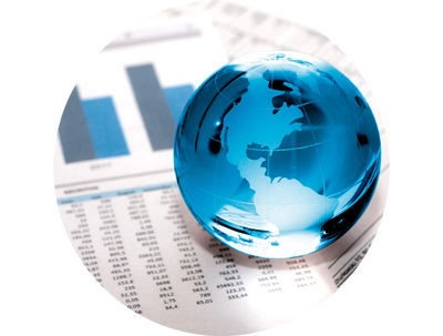 investering globalt - faktaark og globus