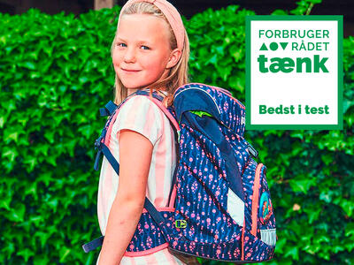 Pige med sin skoletaske på, der er bedst i test