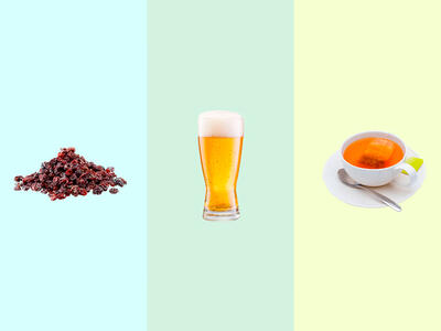Rosiner, økologisk øl og te