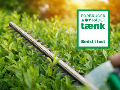 Disse hækkeklipper er Bedst i Test - med logo